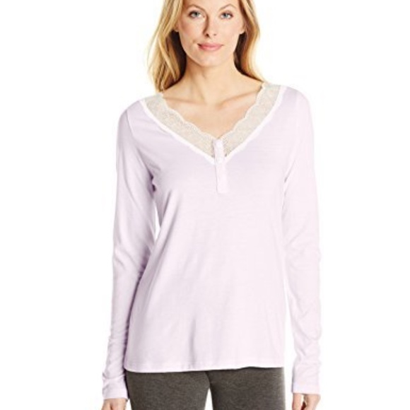 NWT $98 COSABELLA MEDIUM PETAL IVORY PERUGIA LONG SLEEVE PJ TOP - Picture 1 of 10